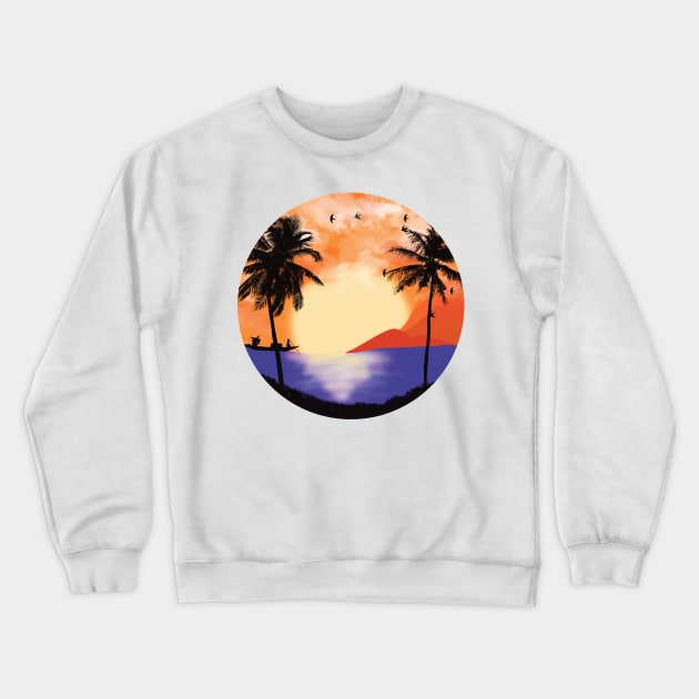 Tropic under the sun Crewneck Sweatshirt by Eikia